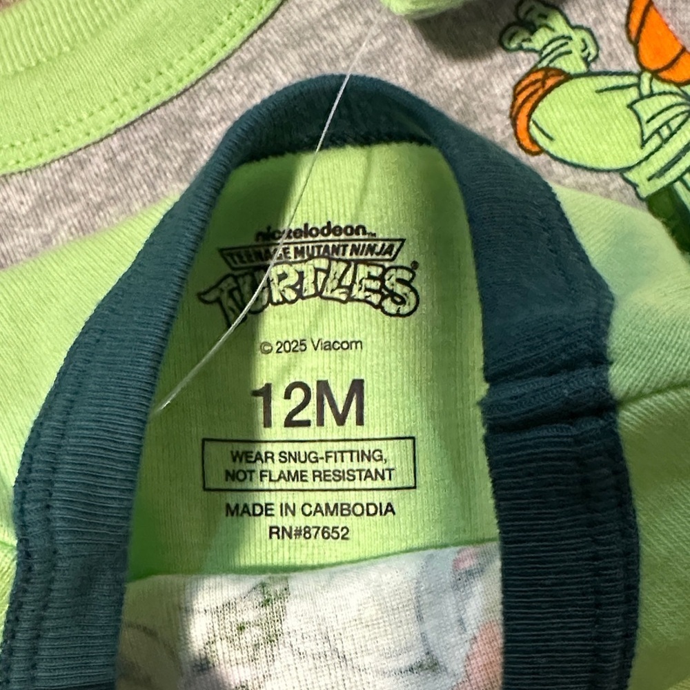 Teenage Mutant Ninja Turtles Green Long Sleeve Tee 2pack - Picture 5 of 5